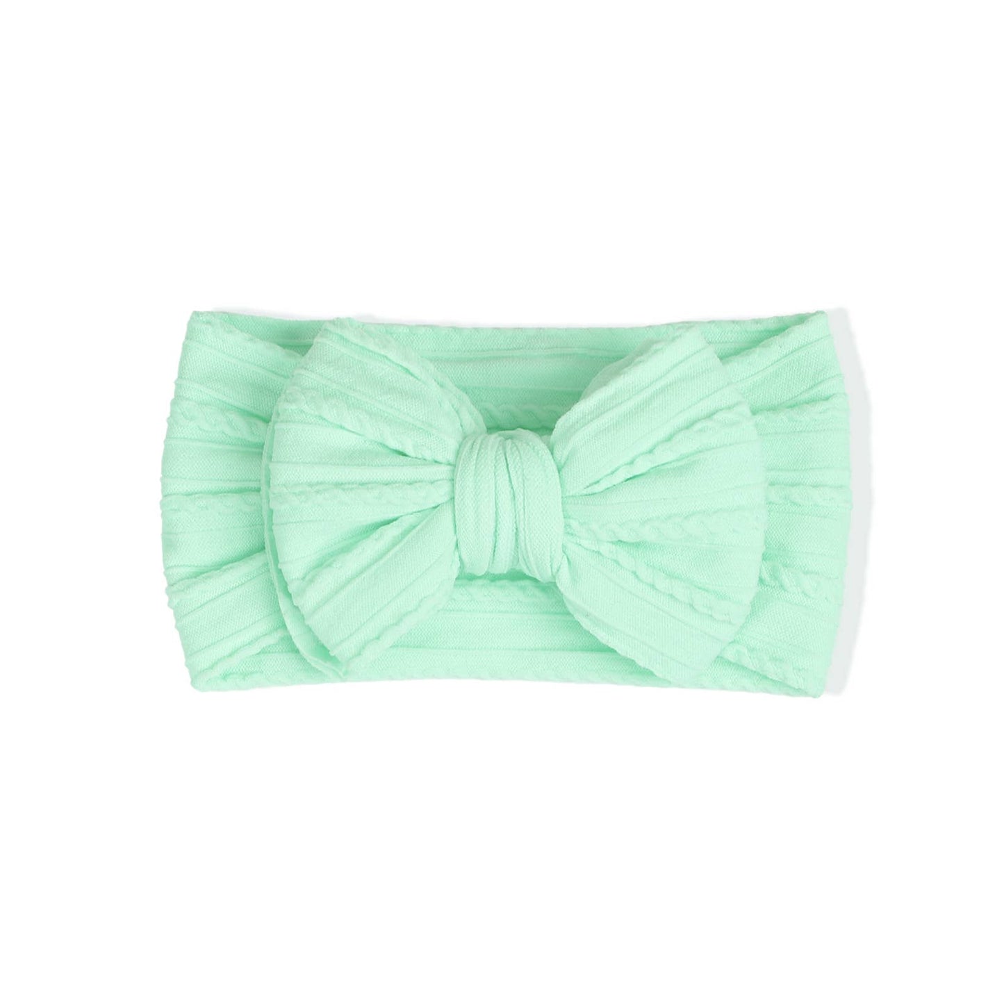 Cable knit Big bow Baby headband