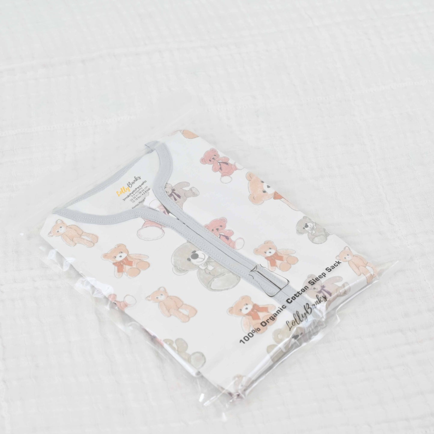 Bear Hugs Baby Sleep Sack, 100% Organic Cotton