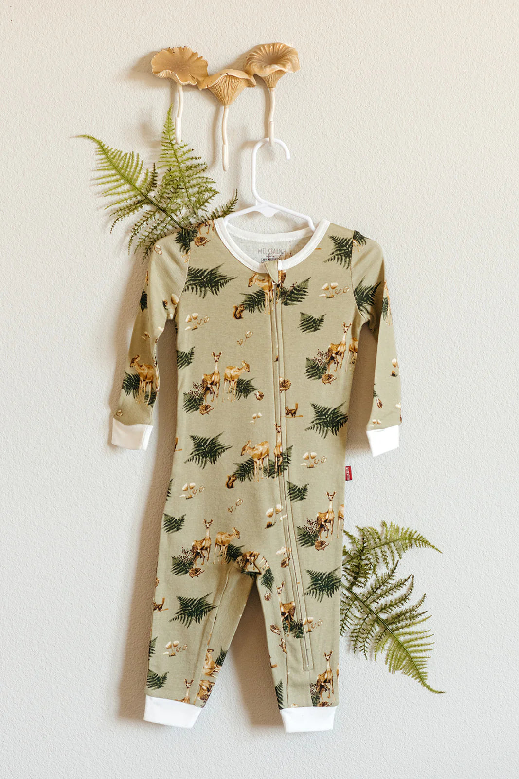 Milkbarn - Forest Party Organic Cotton Zipper Pajama