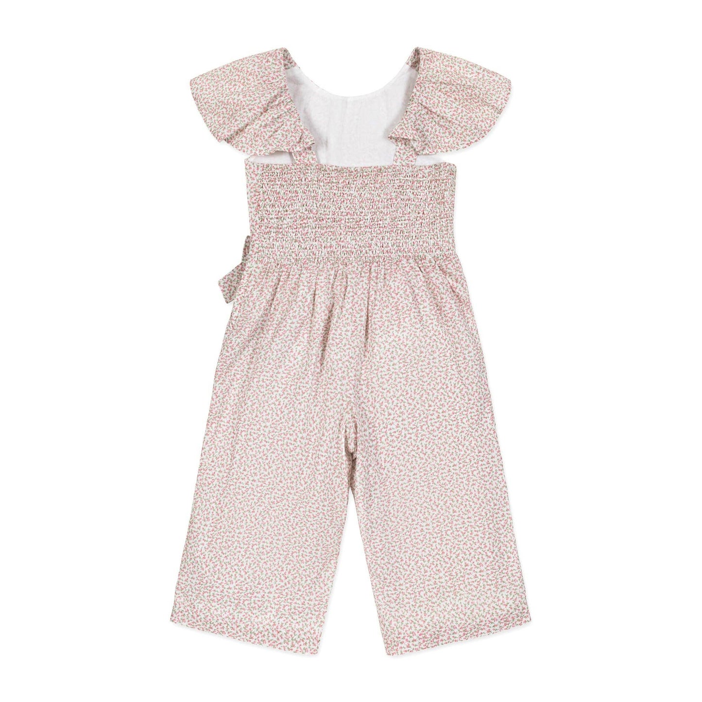 Organic Flutter Sleeve Pintuck Jumpsuit
