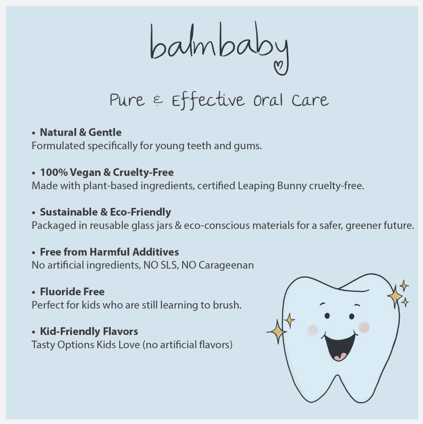 Balm Baby -  All Natural Kids Toothpaste - w/ Pump
