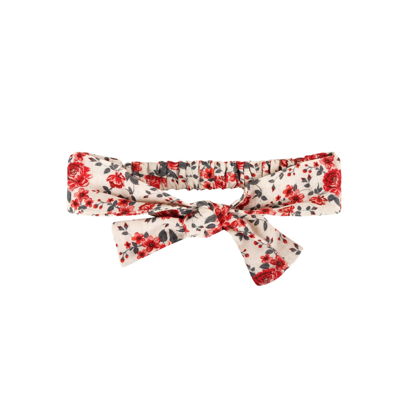 Rosabelle Rose Floral Baby Romper & Headband (Linen Blend)