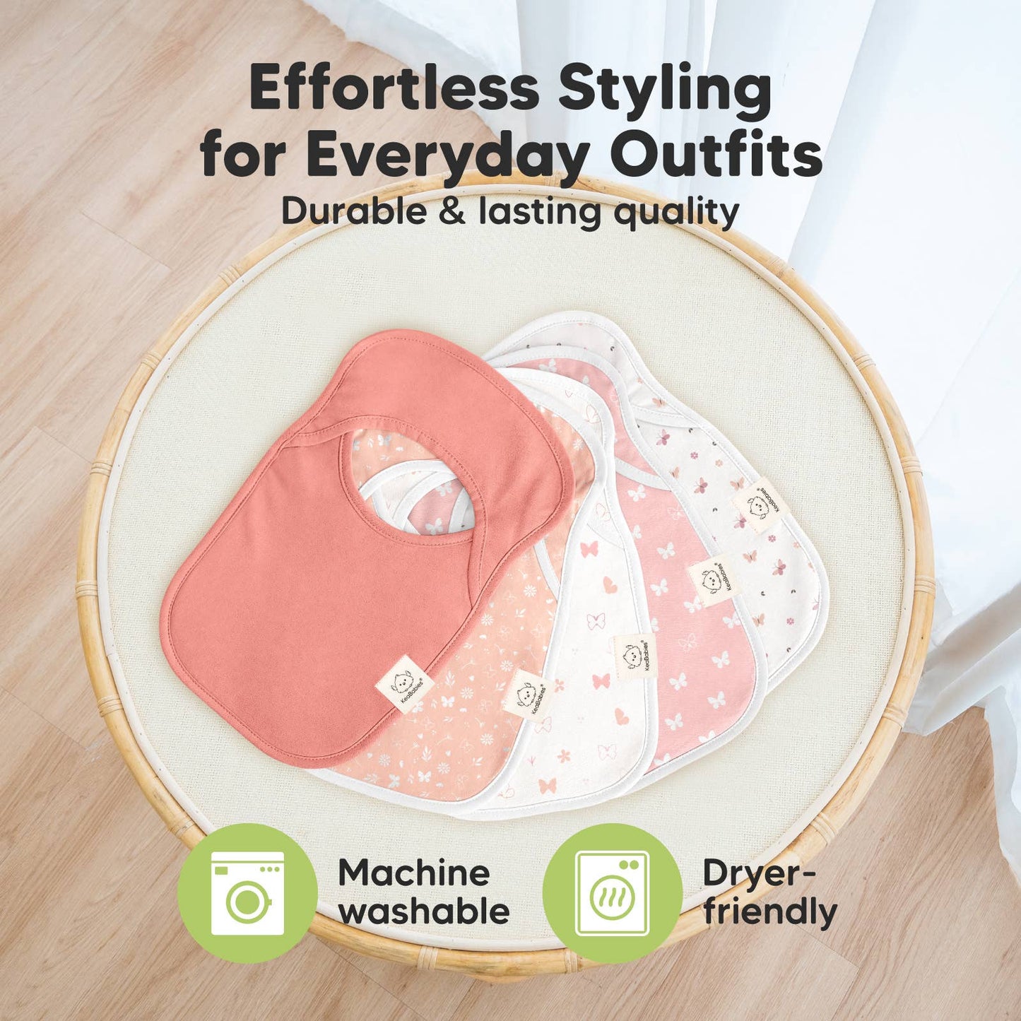 KeaBabies 8-Pack Hallo Drool Bibs