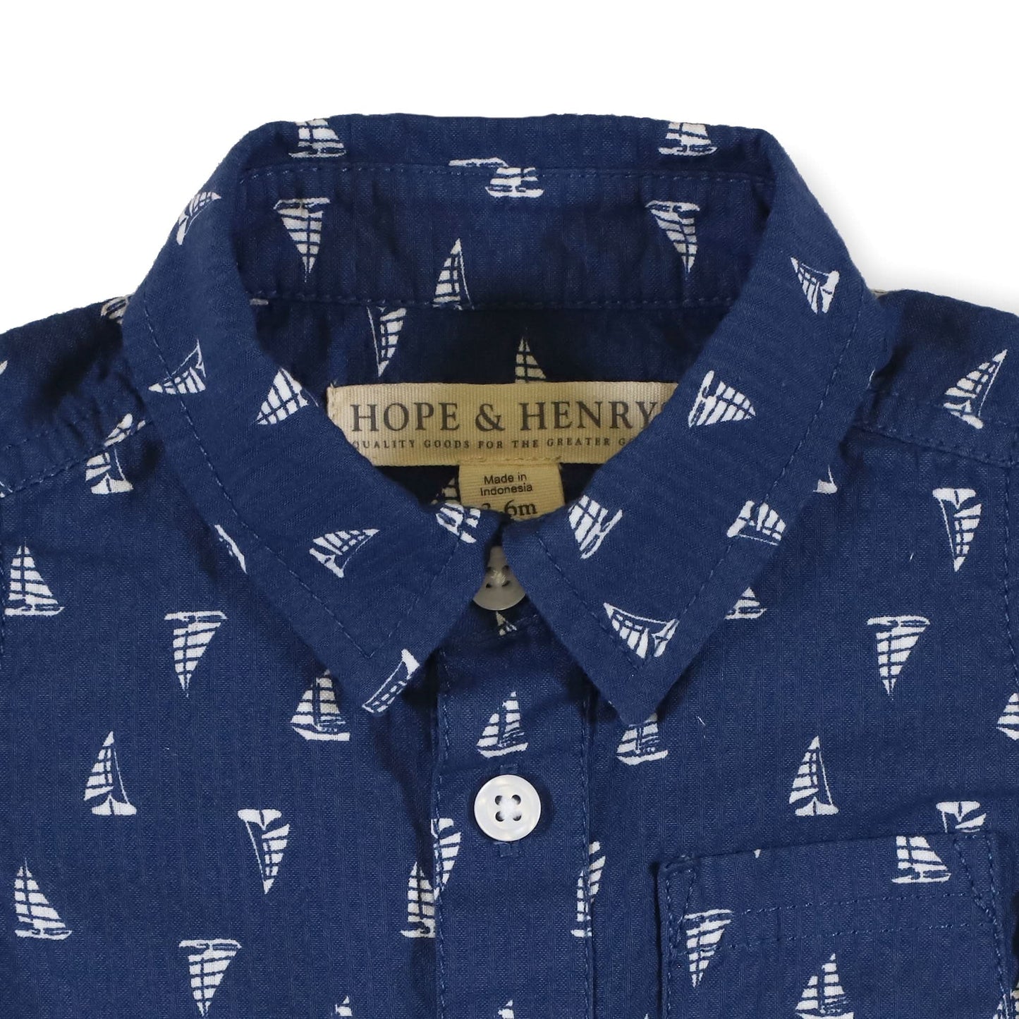 Organic Seersucker Button Front Romper