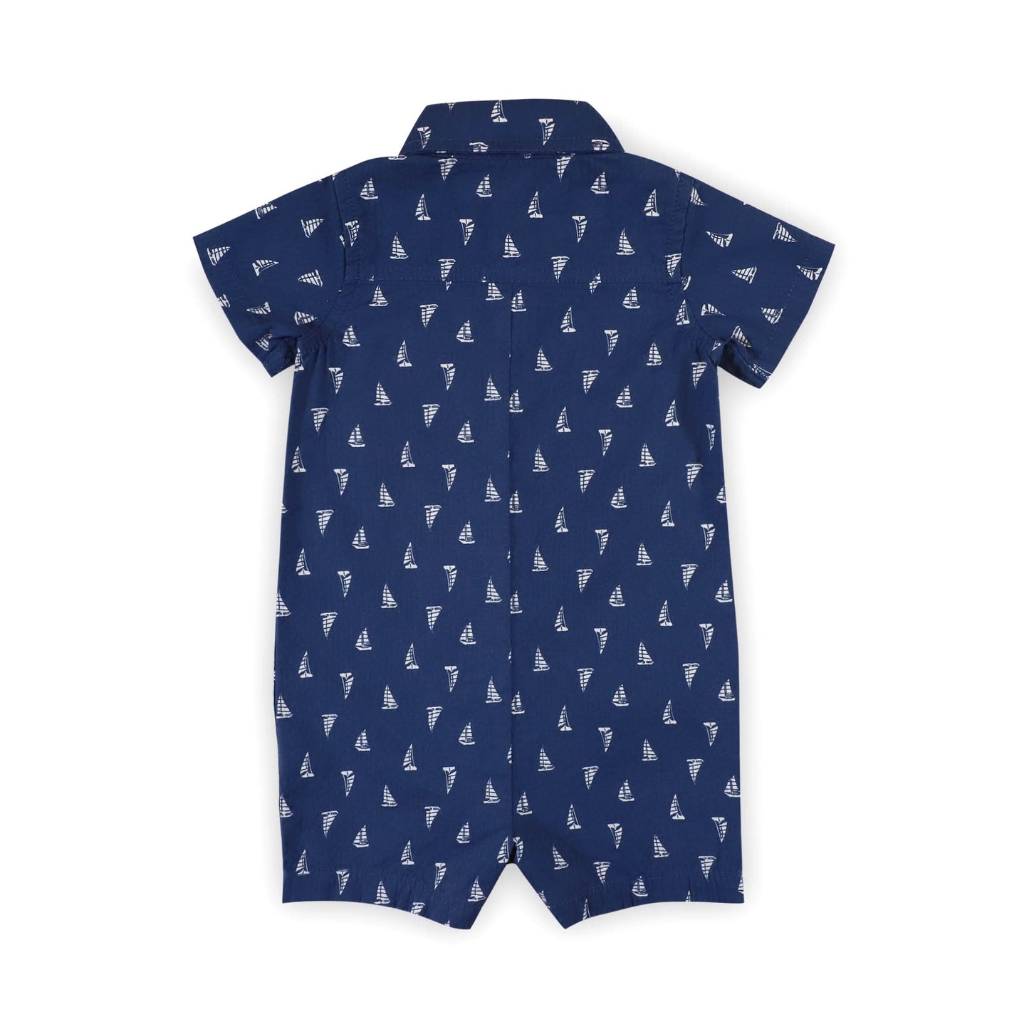 Organic Seersucker Button Front Romper