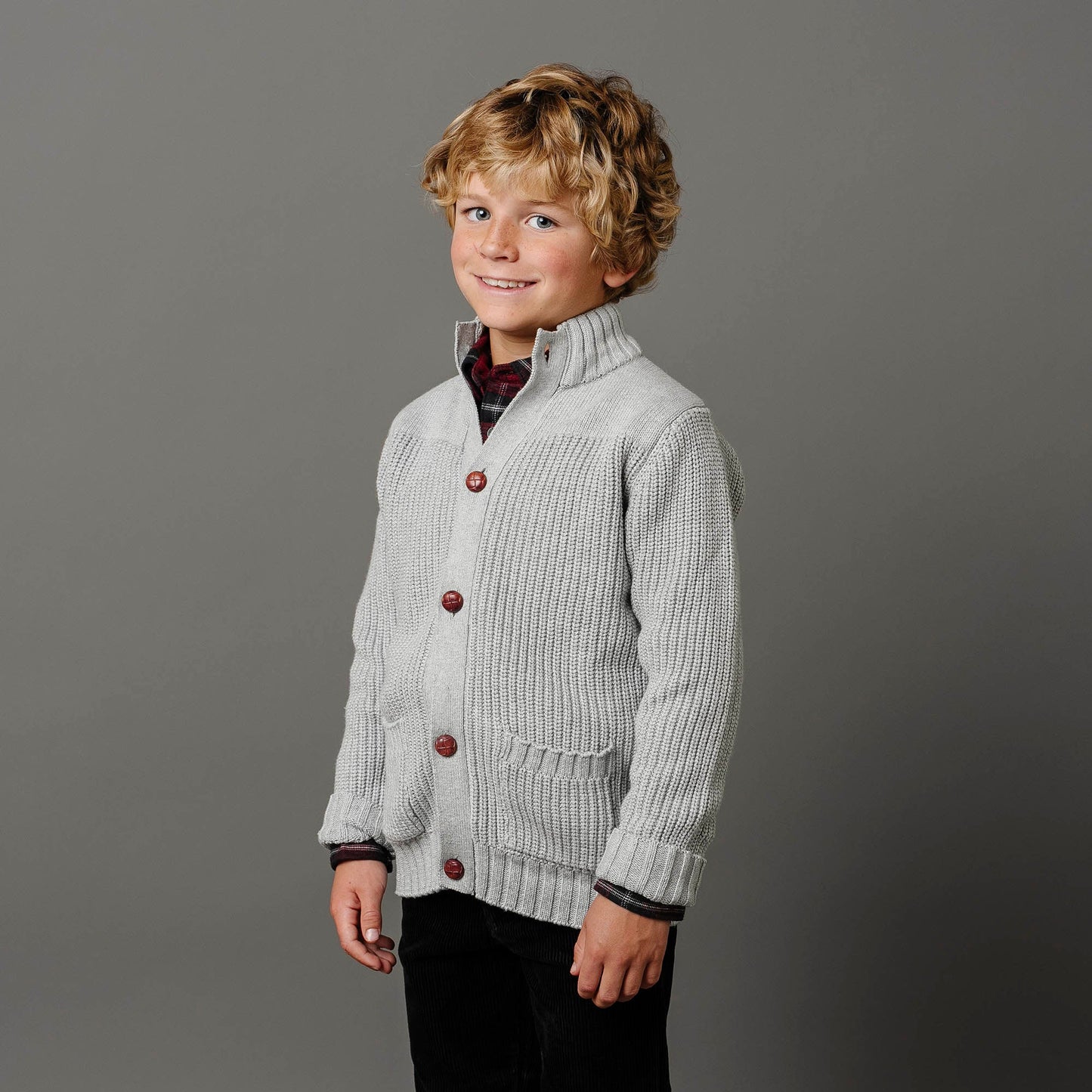 Organic Mock Neck Cardigan - Baby