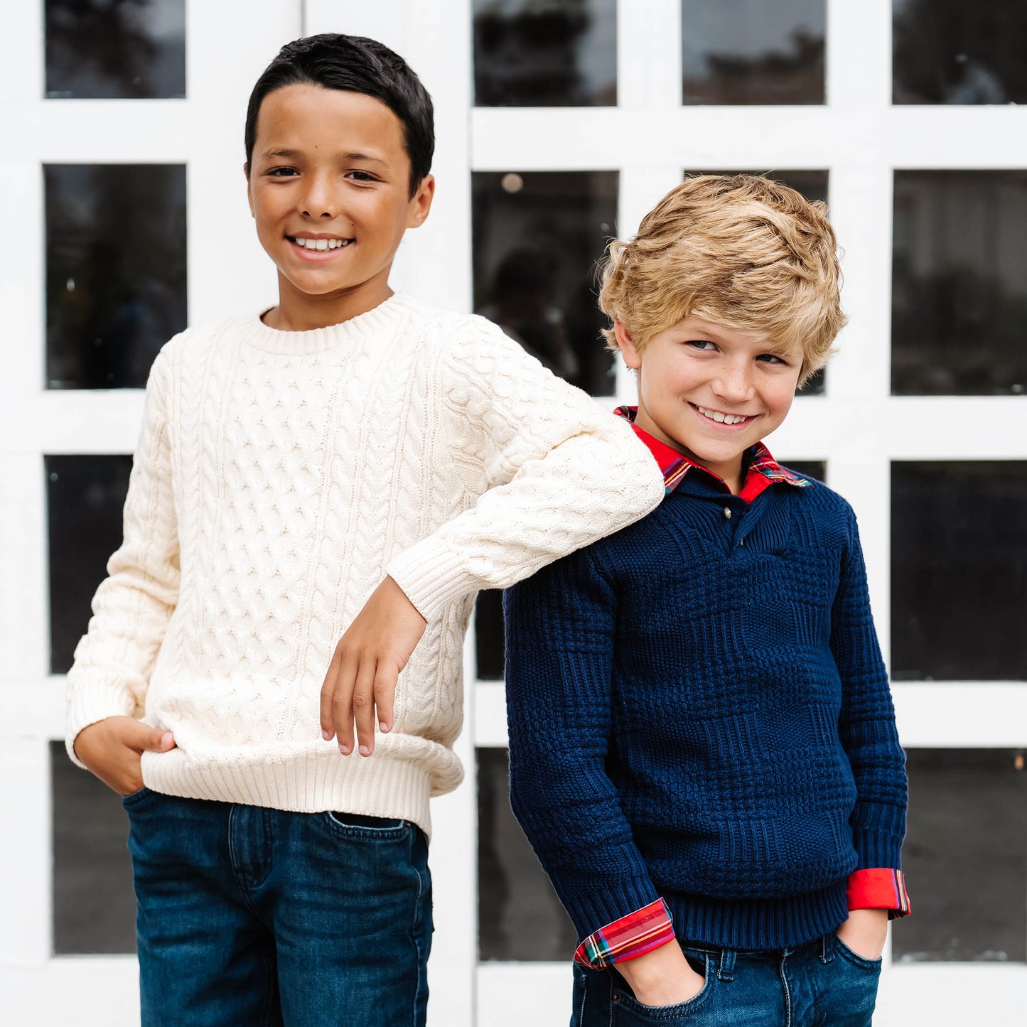 Organic Textured Shawl Collar Sweater - Baby