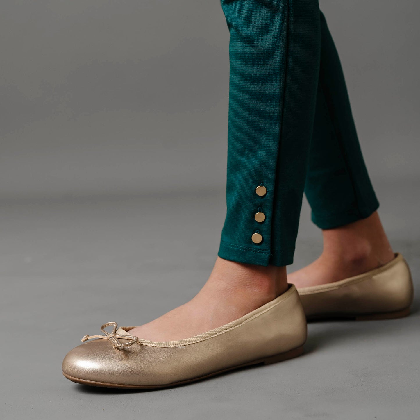 Button Cuff Ponte Pant - Baby