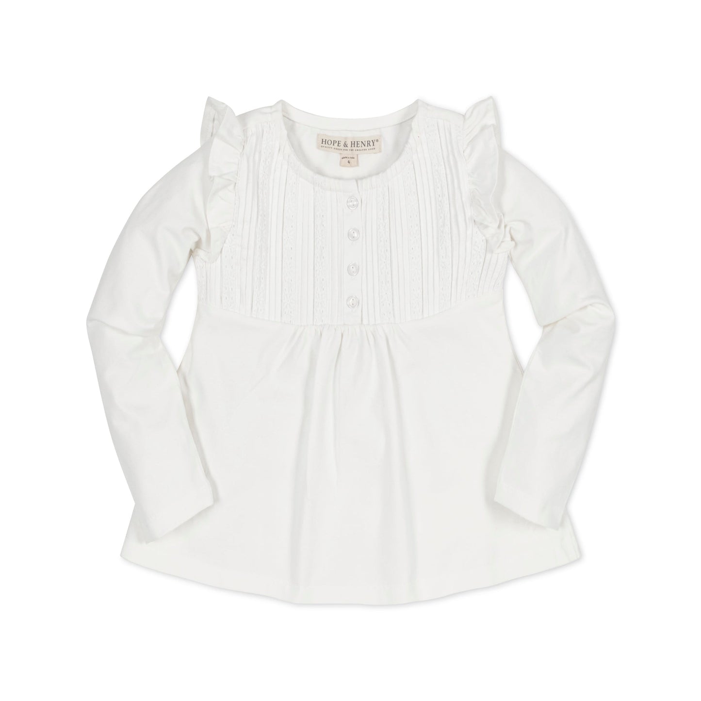 Organic Pintuck Flutter Knit Top - Baby