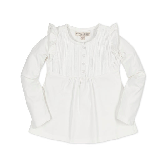 Organic Pintuck Flutter Knit Top - Baby