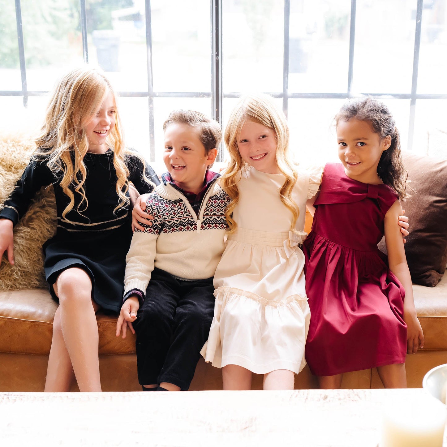 Organic Ruffle Collar Sweater Dress - Baby