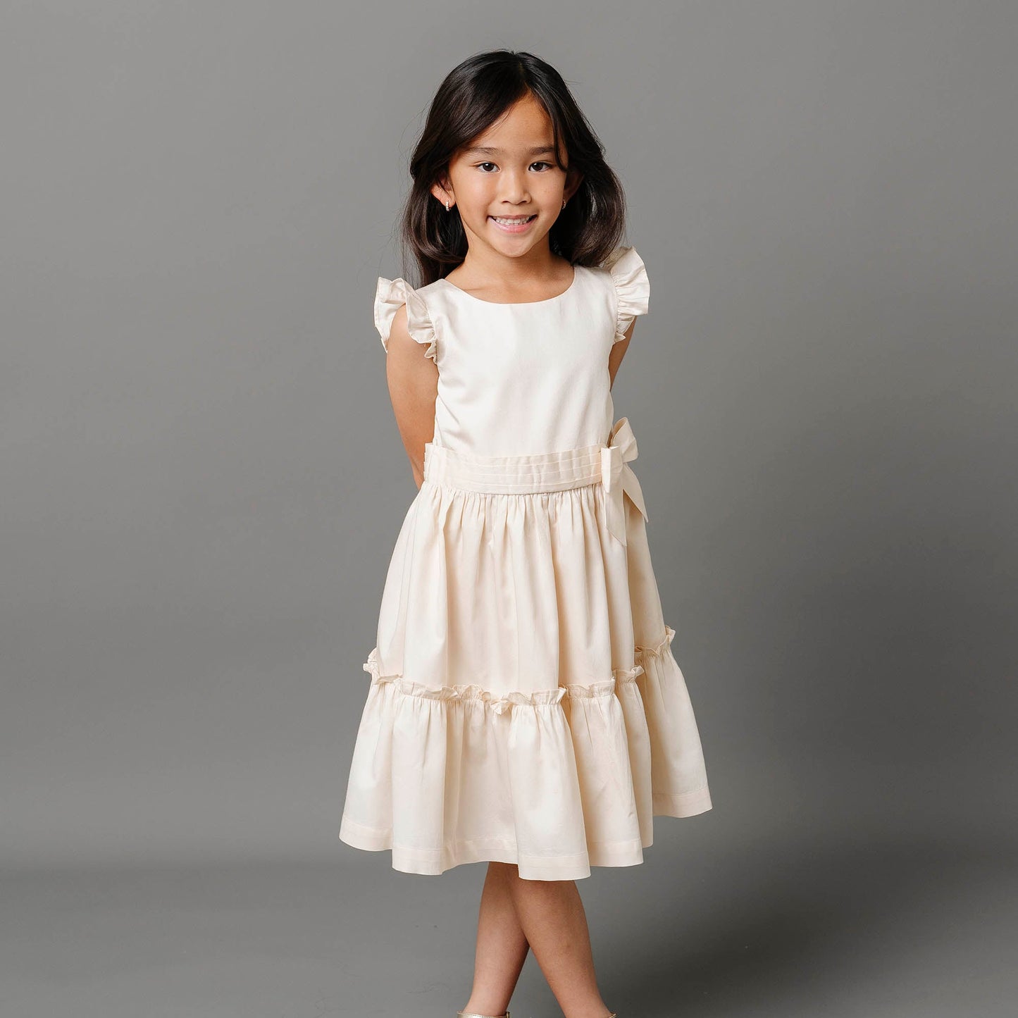 Organic Tiered Sateen Party Dress - Baby