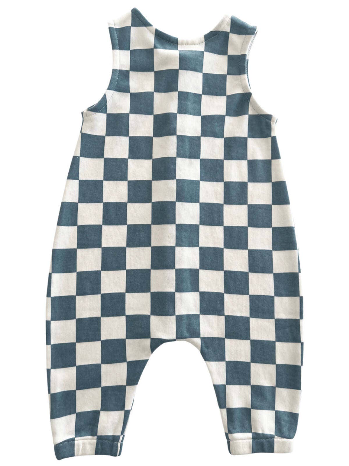 Blueberry Muffin Checkerboard / Organic Bay Jumpsuit (Baby)