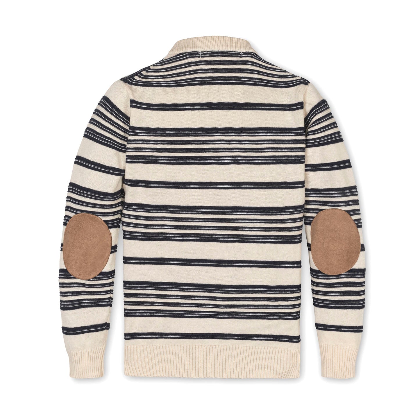 Organic Sweater Henley with Elbow Patches