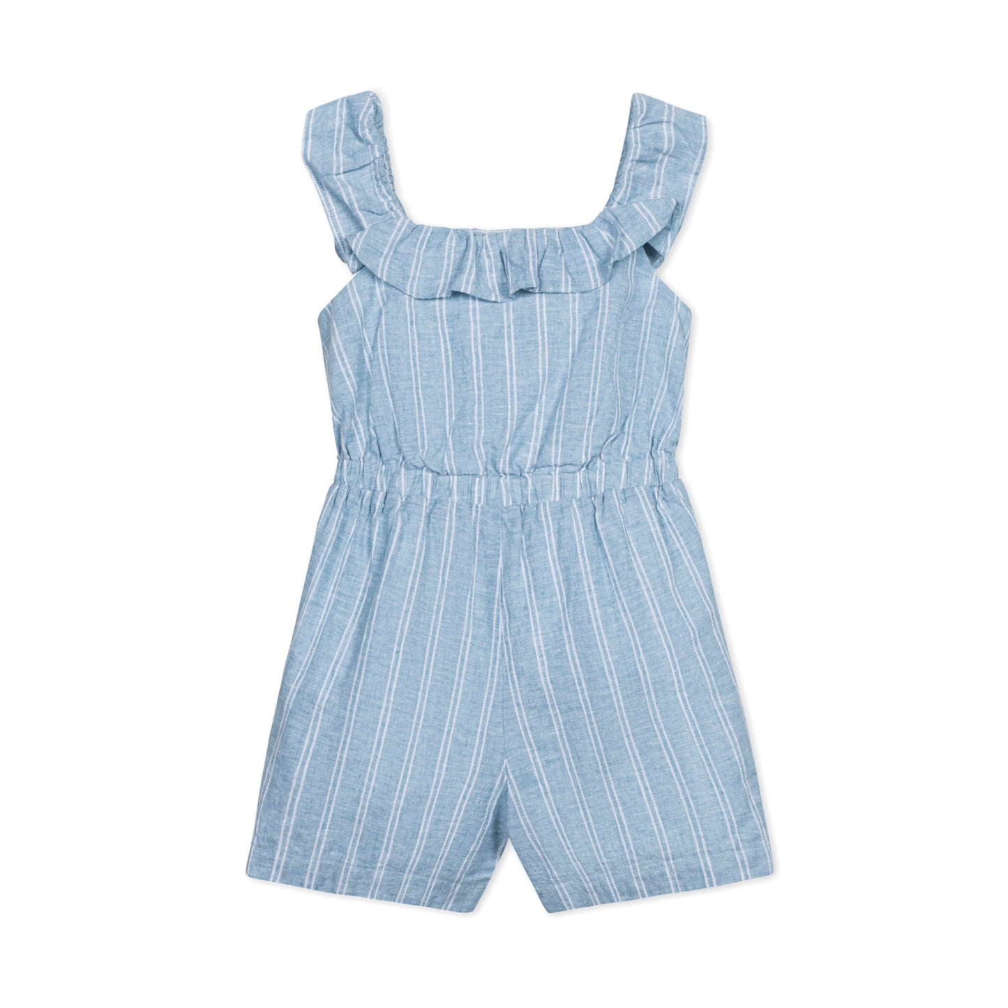 Linen Ruffle Collar Romper - Baby