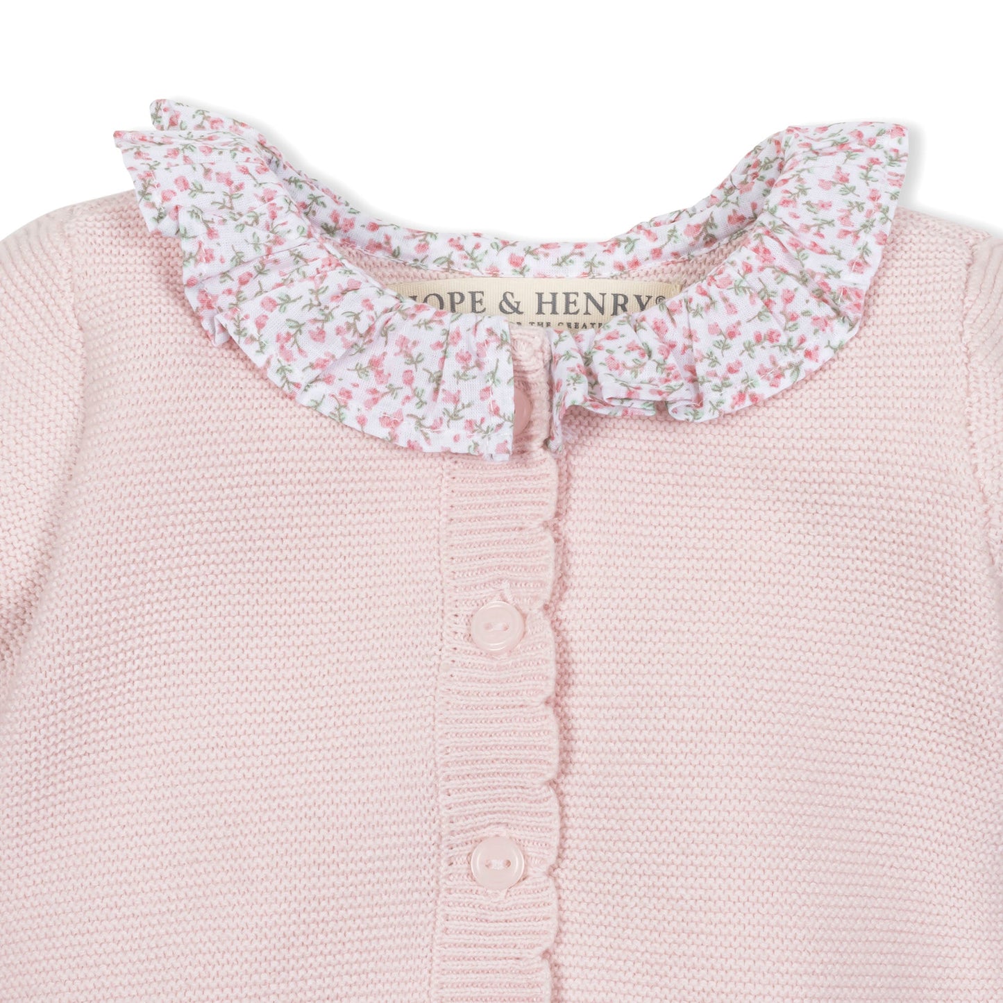 Organic Ruffle Collar Sweater Romper