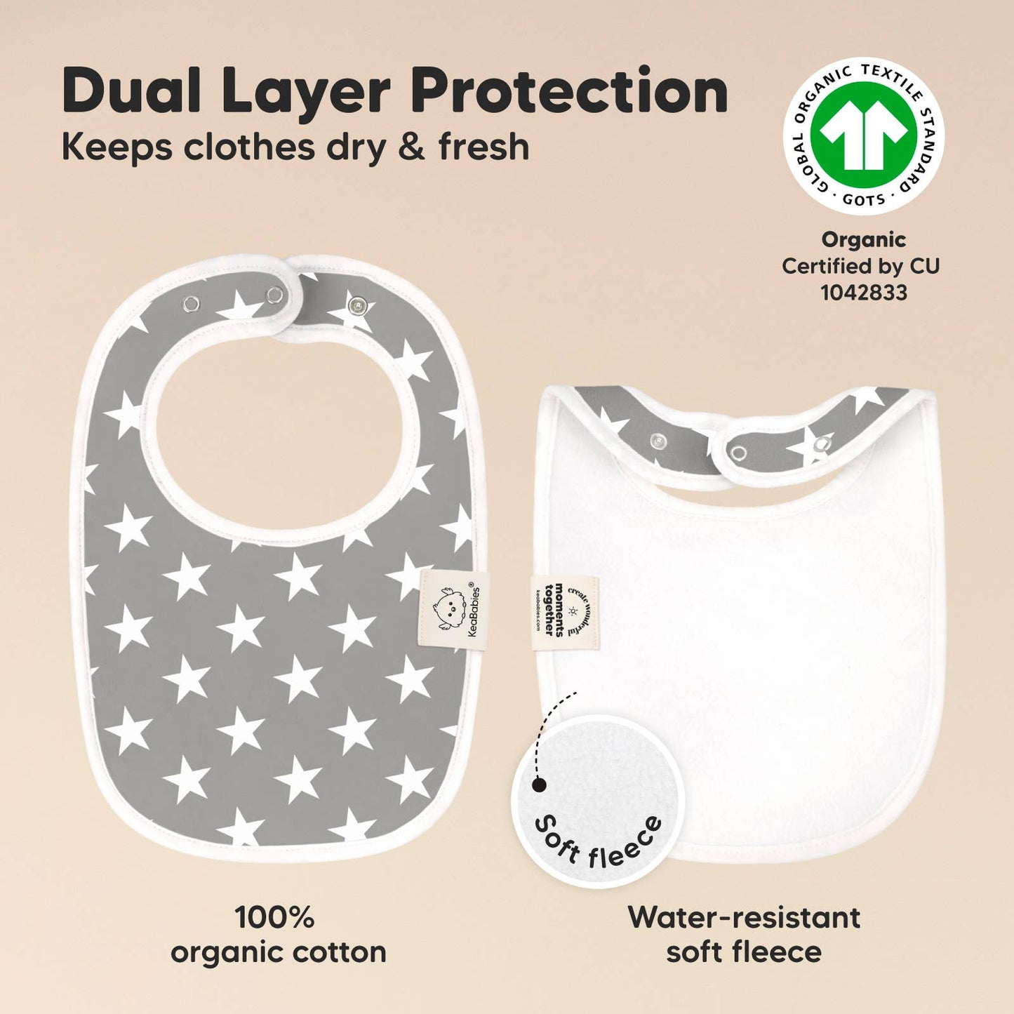 8-pack Urban Drool Bibs for Teething Baby Boys and Girls