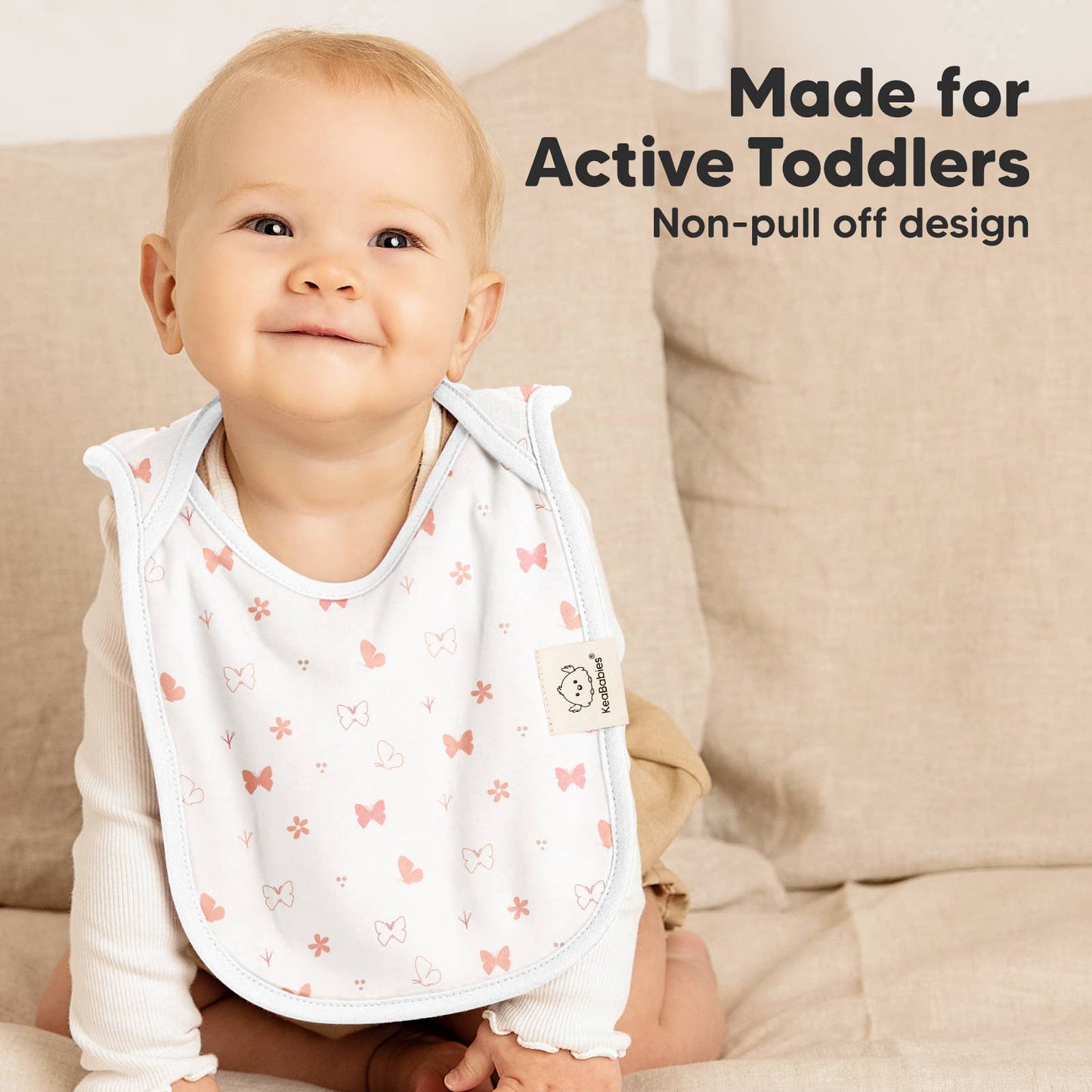 KeaBabies 8-Pack Hallo Drool Bibs