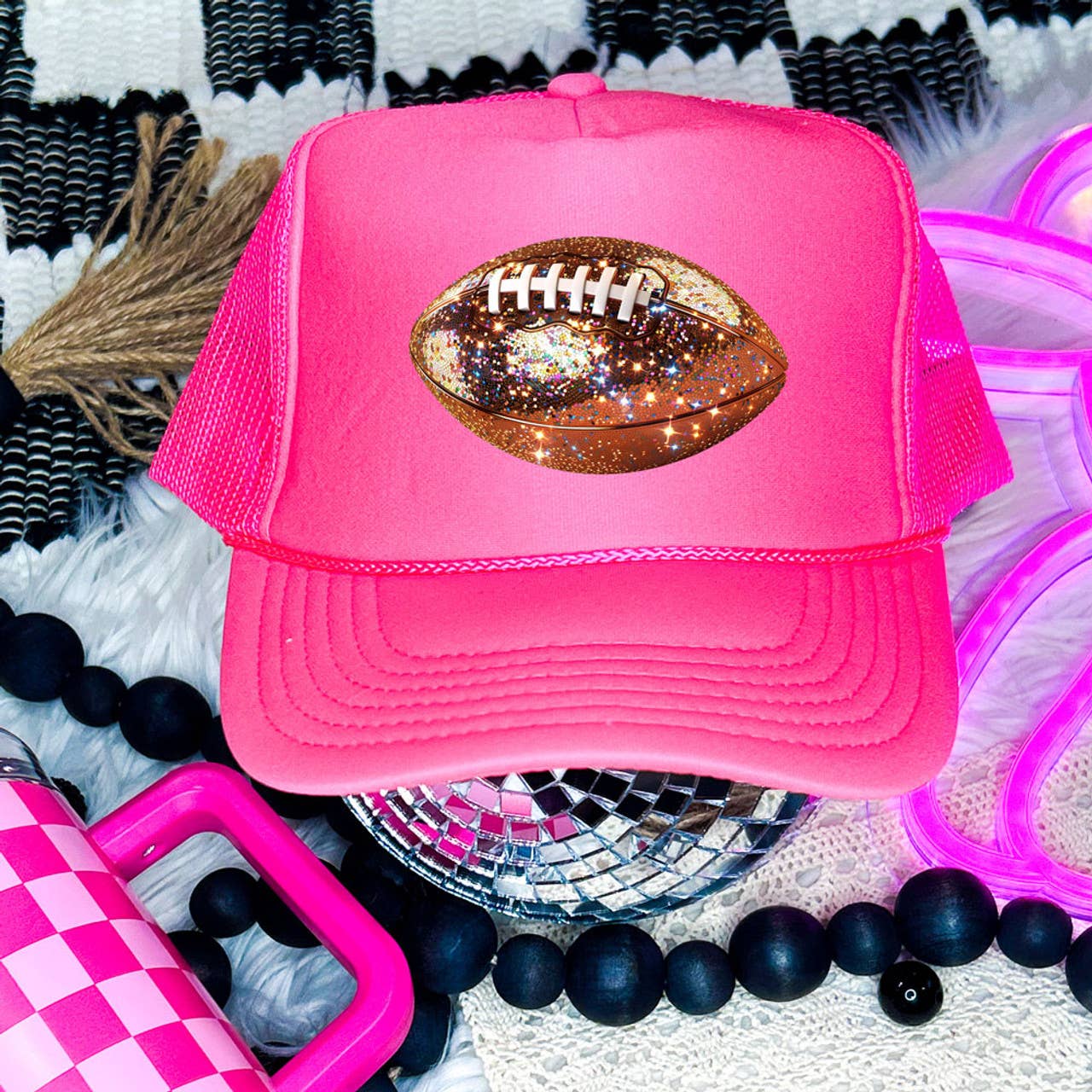 Football Faux Bling DTF Heat Transfer