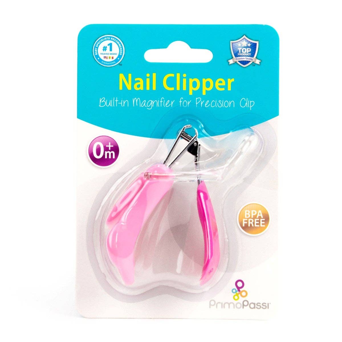 Primo Passi - Nail Clipper W/ Magnifier (Pink)