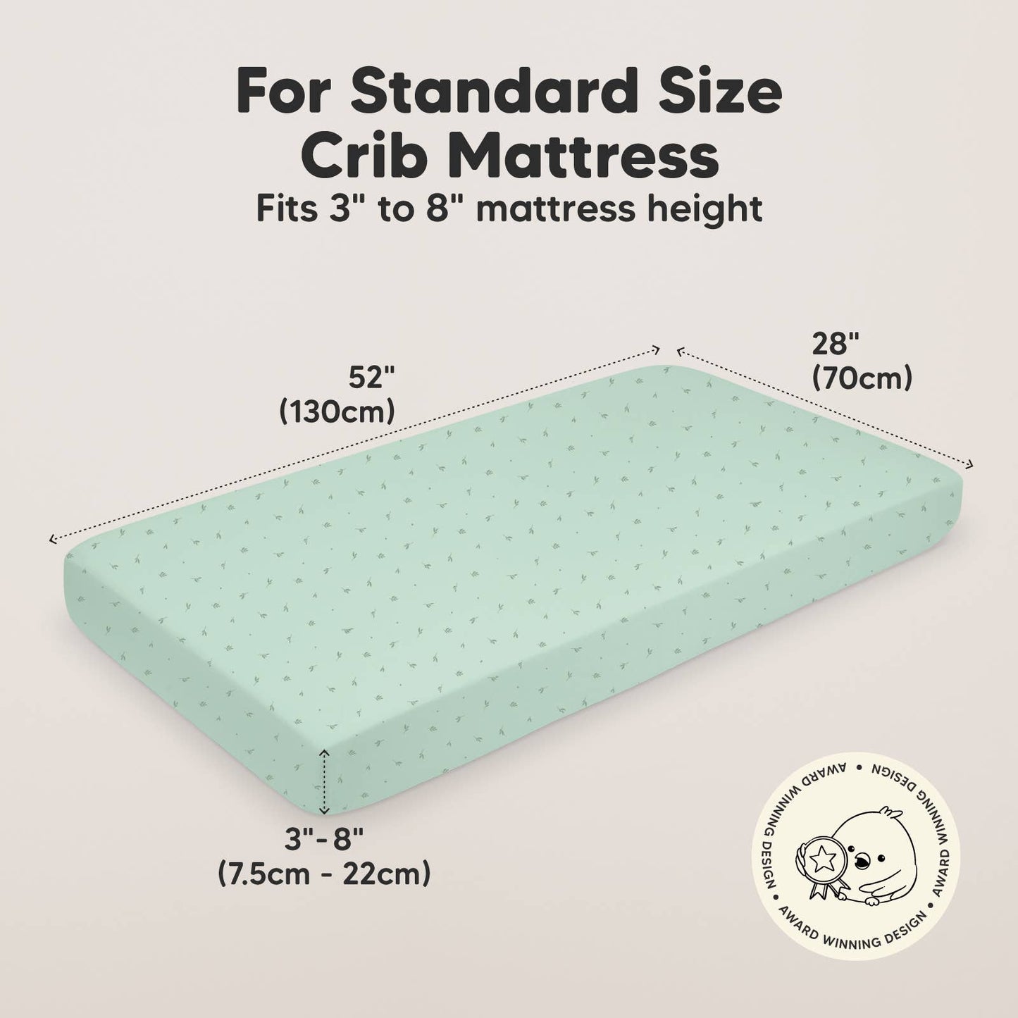 2-pack Organic Cotton Fitted Crib Sheet (Bunnies)
