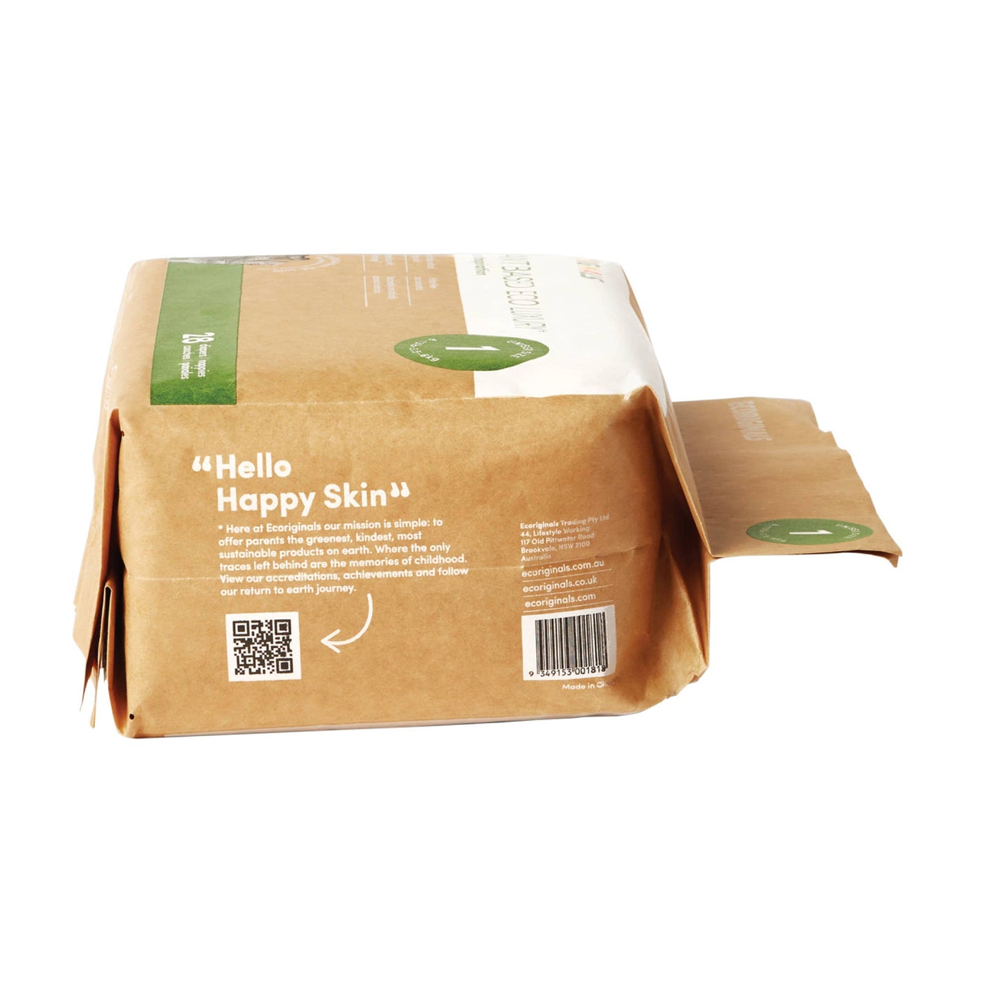 Plant based USA Cotton Eco Diaper Size 1 Newborn Plus 8-13lb