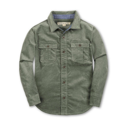 Organic Corduroy Flap Pocket Shirt