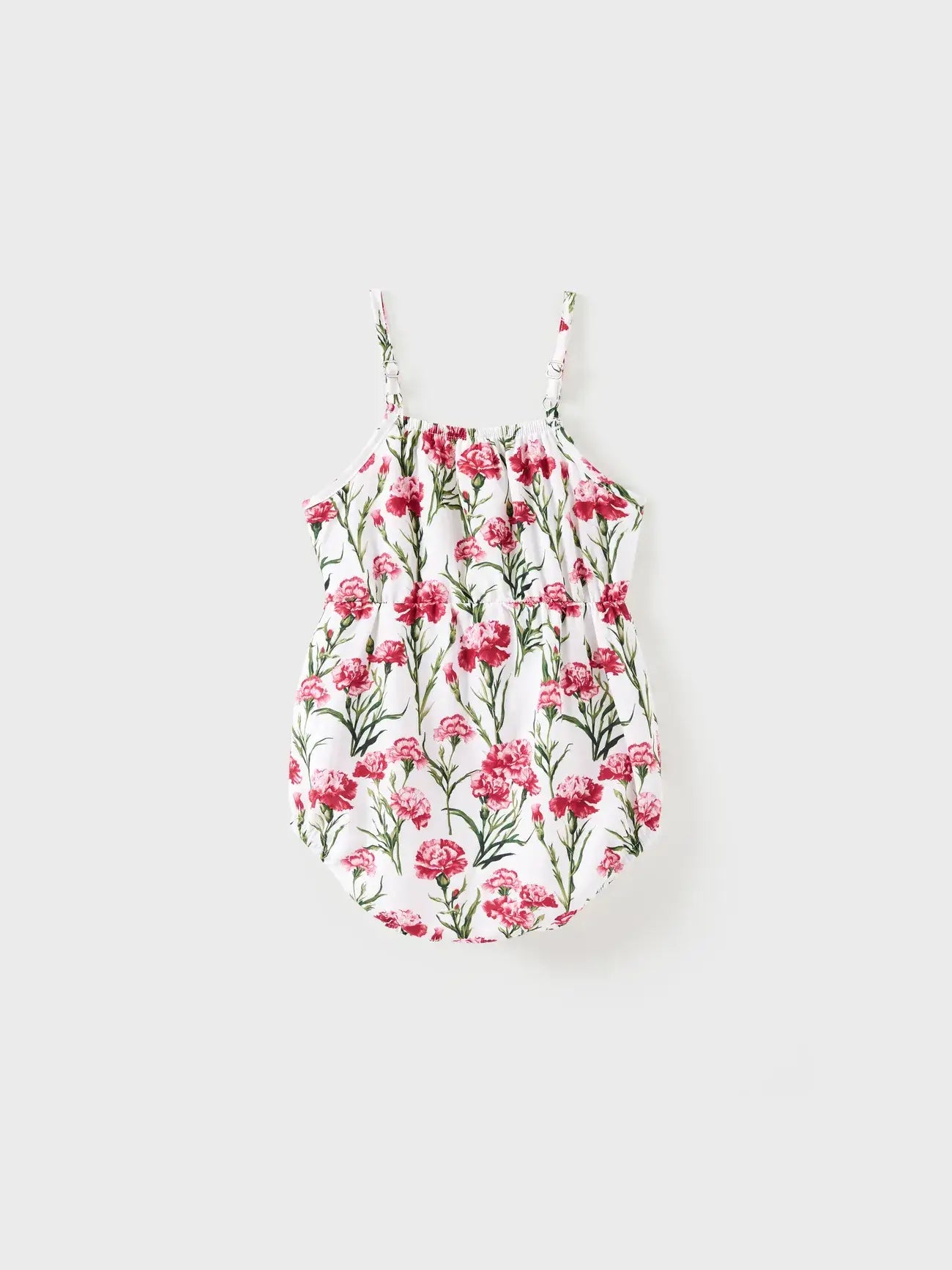 Baby Girl Sweet & Elegant Floral Print Bowknot Romper