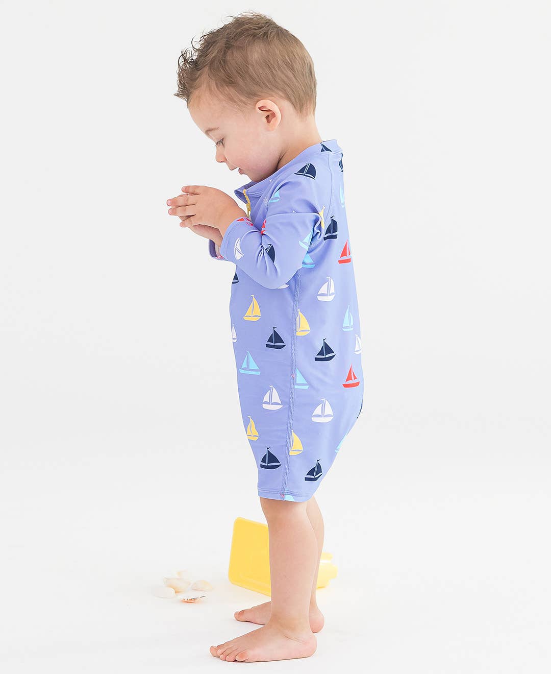 Baby Boys Down By The Bay Long Sleeve One Piece Rash Guard