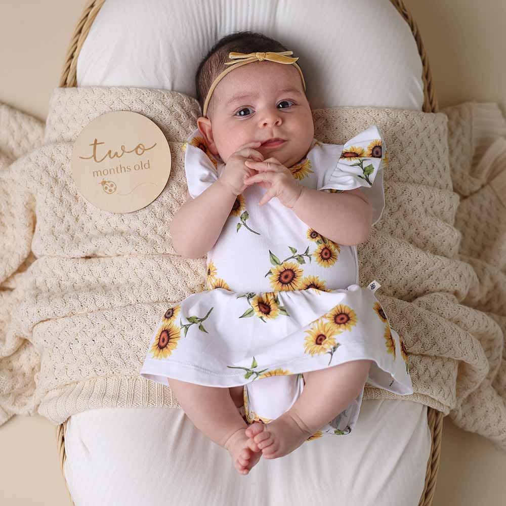Sunflower Short Sleeve Organic Dress