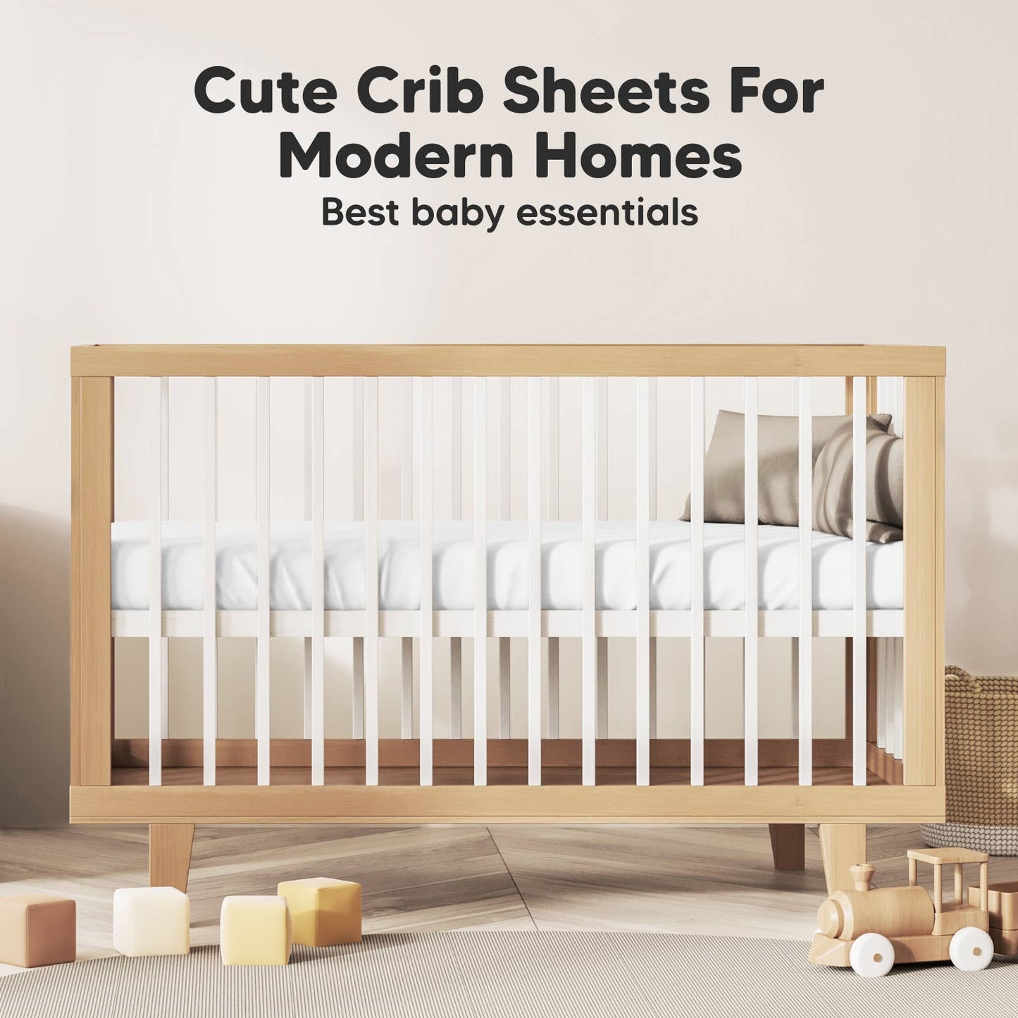 2-pack Organic Cotton Fitted Crib Sheet (Cloud)