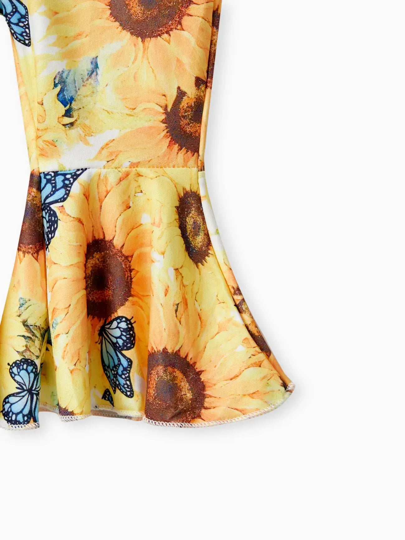 Sunflower Smocking 3pcs Baby Girl Sets in Polyester-Spandex