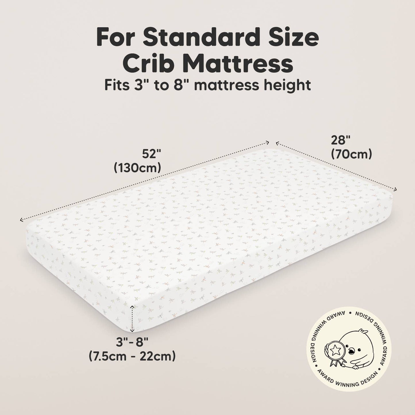 2-pack Organic Cotton Fitted Crib Sheet