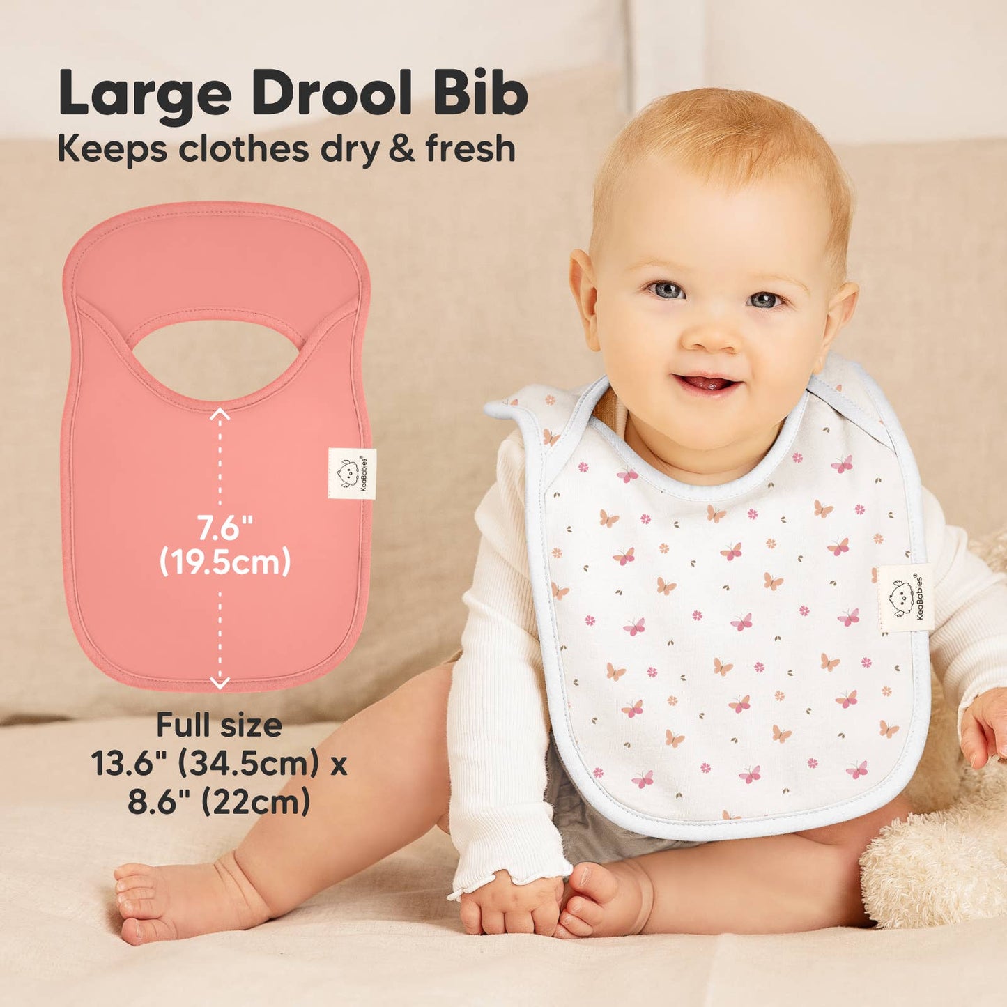 KeaBabies 8-Pack Hallo Drool Bibs