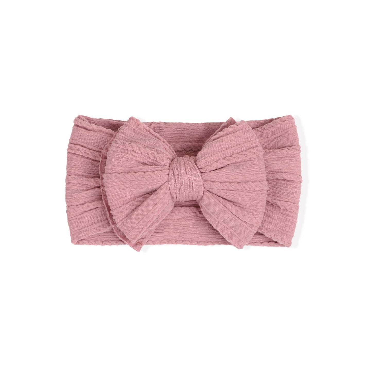 Cable knit Big bow Baby headband