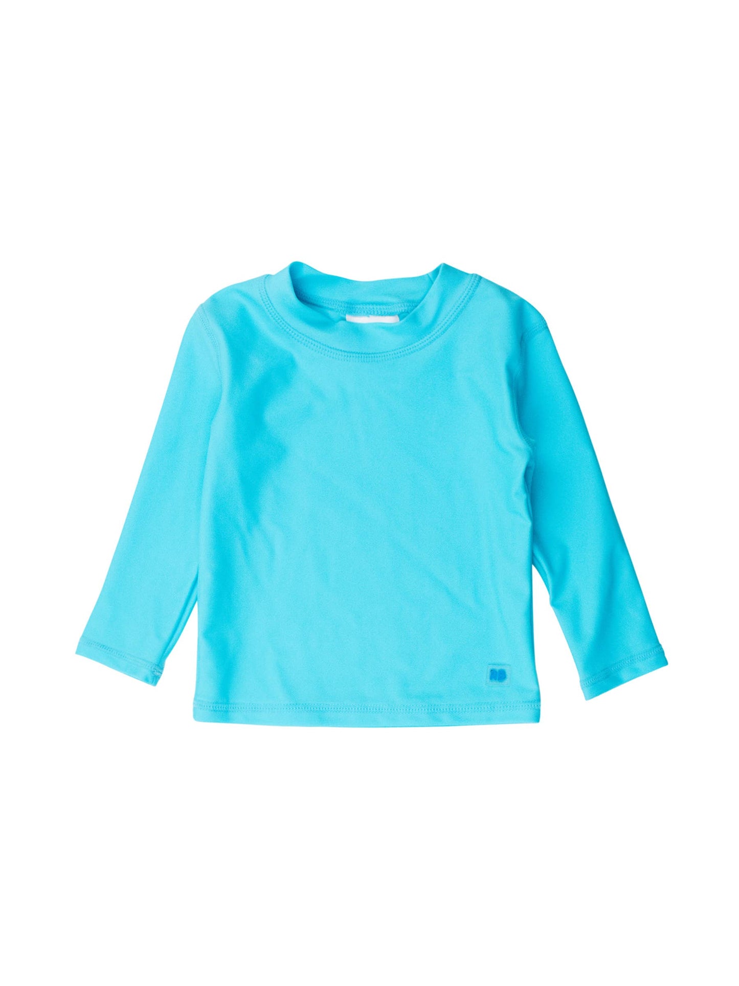 Boys Bright Aqua Long Sleeve Rash Guard