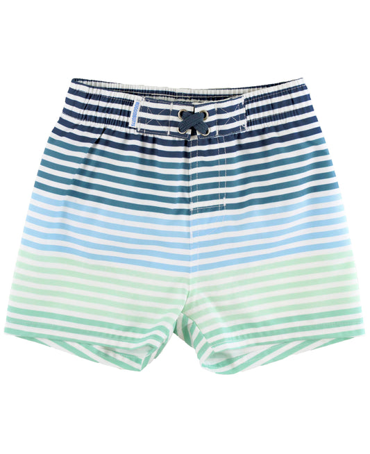 Boys Coastal Stripes Swim Trunks