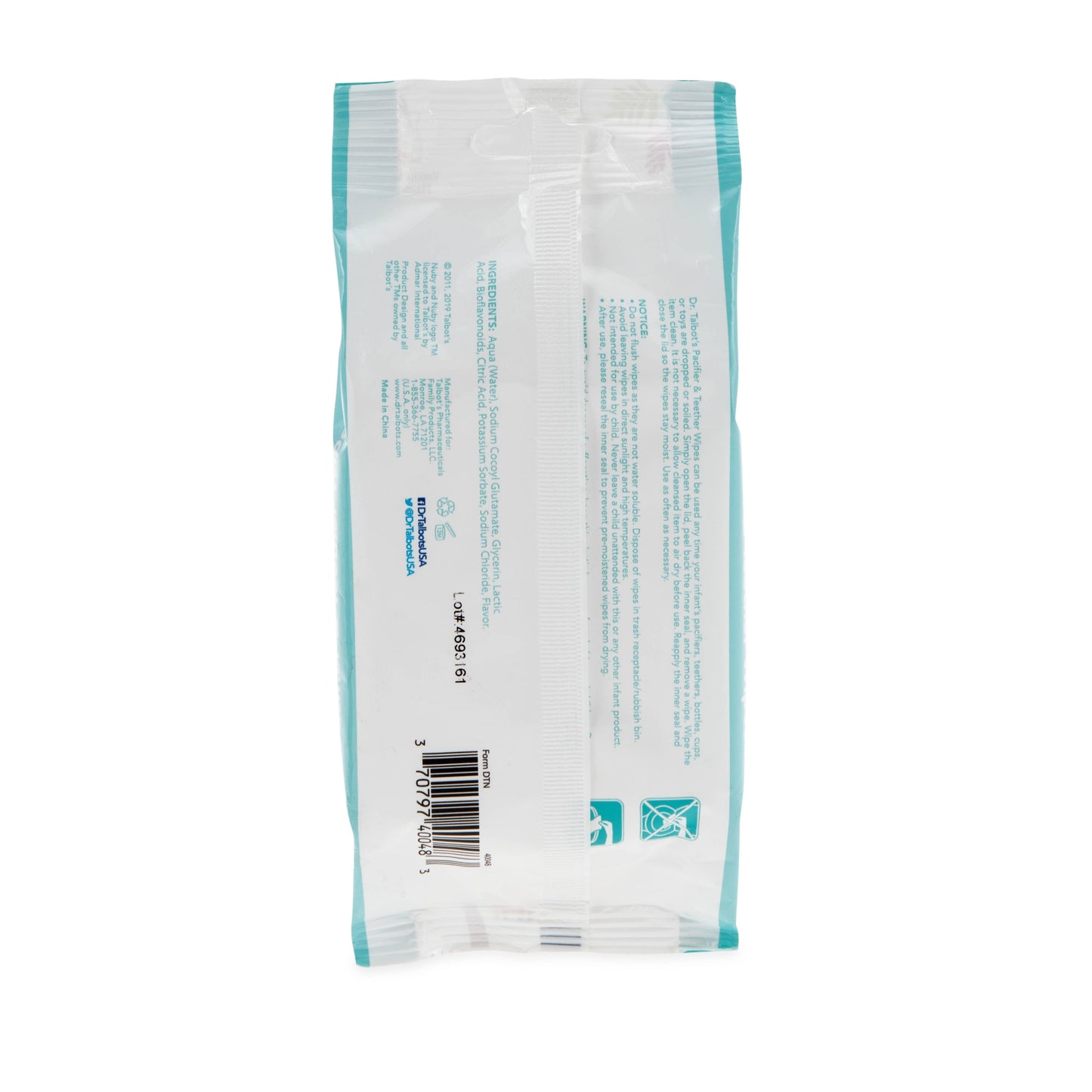 Pacifier and Teether Wipes, Vanilla Milk Flavor, 48 count