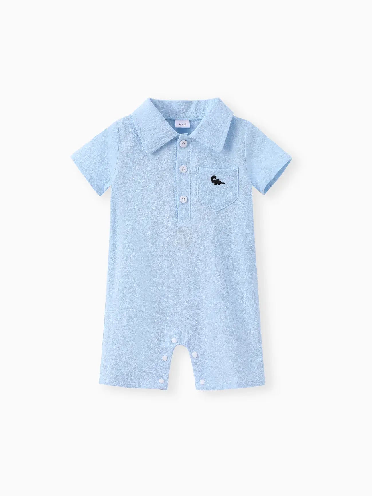 Baby Boy 100% Cotton Jumpsuit Front Button with a Pocket