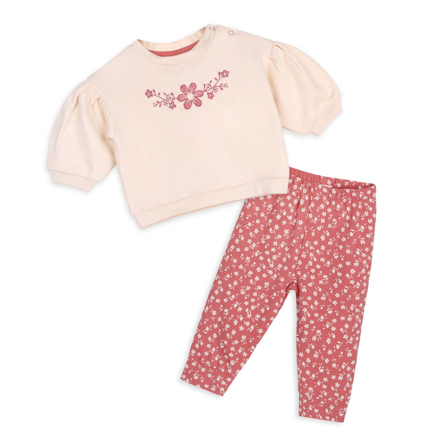 Bloom Floral Baby Sweatshirt & Legging Set (Organic Cotton)