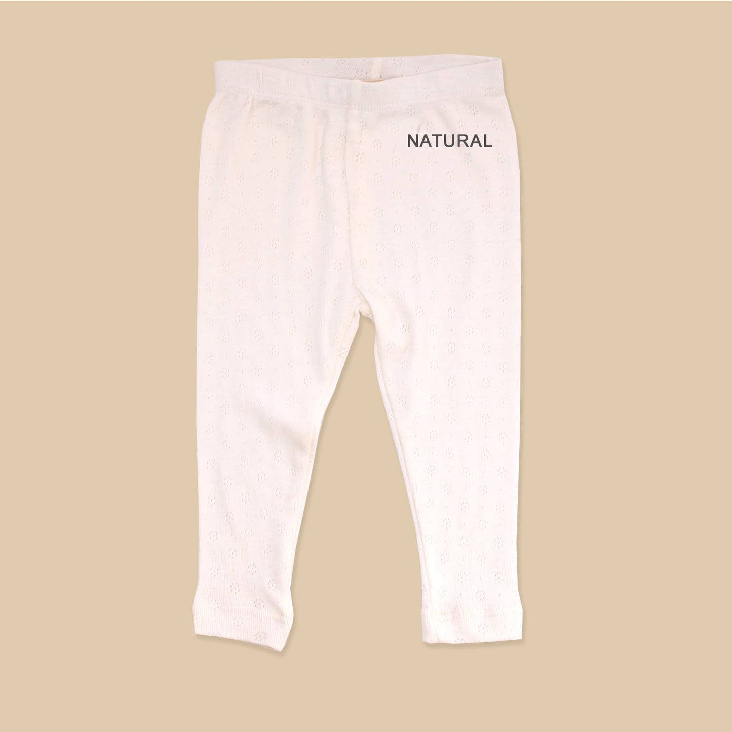 Pointelle Knit Stretch Baby Leggings Pants (Organic Cotton)