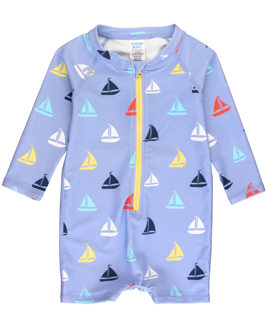 Baby Boys Down By The Bay Long Sleeve One Piece Rash Guard