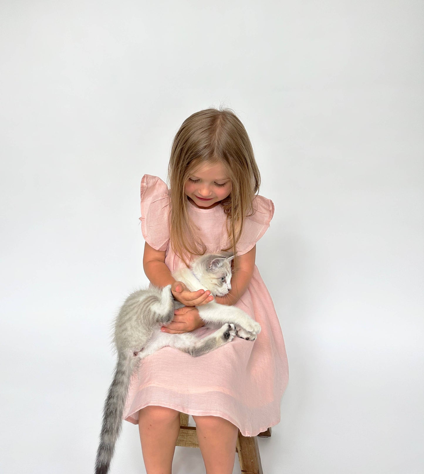 Flutter sleeve Whimsical Petal Dress |Fiona