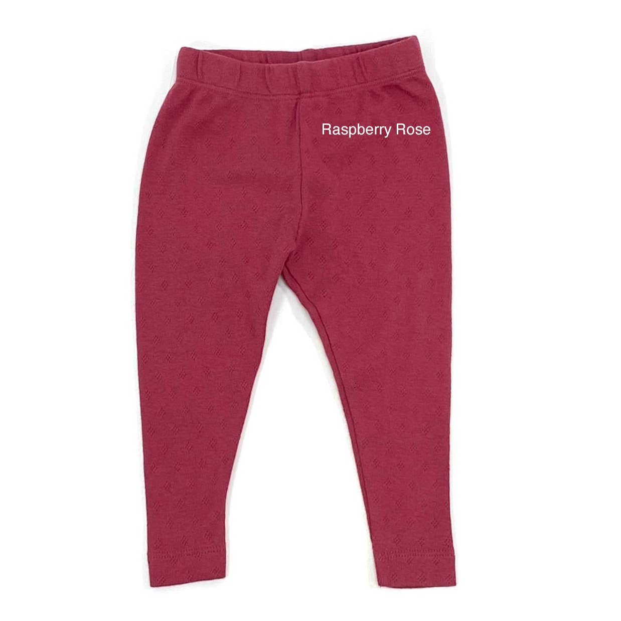 Pointelle Knit Stretch Baby Leggings Pants (Organic Cotton)