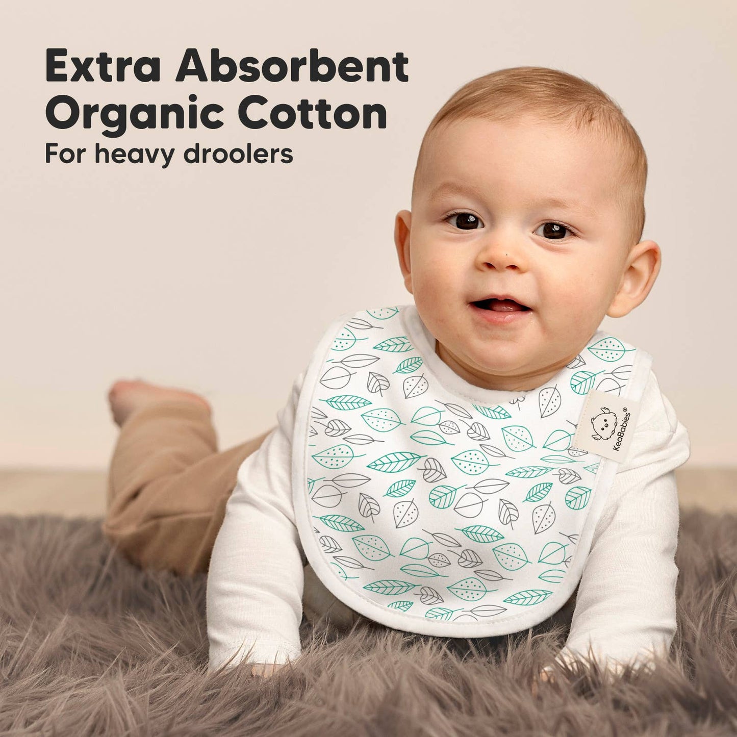 8-pack Urban Drool Bibs for Teething Baby Boys and Girls