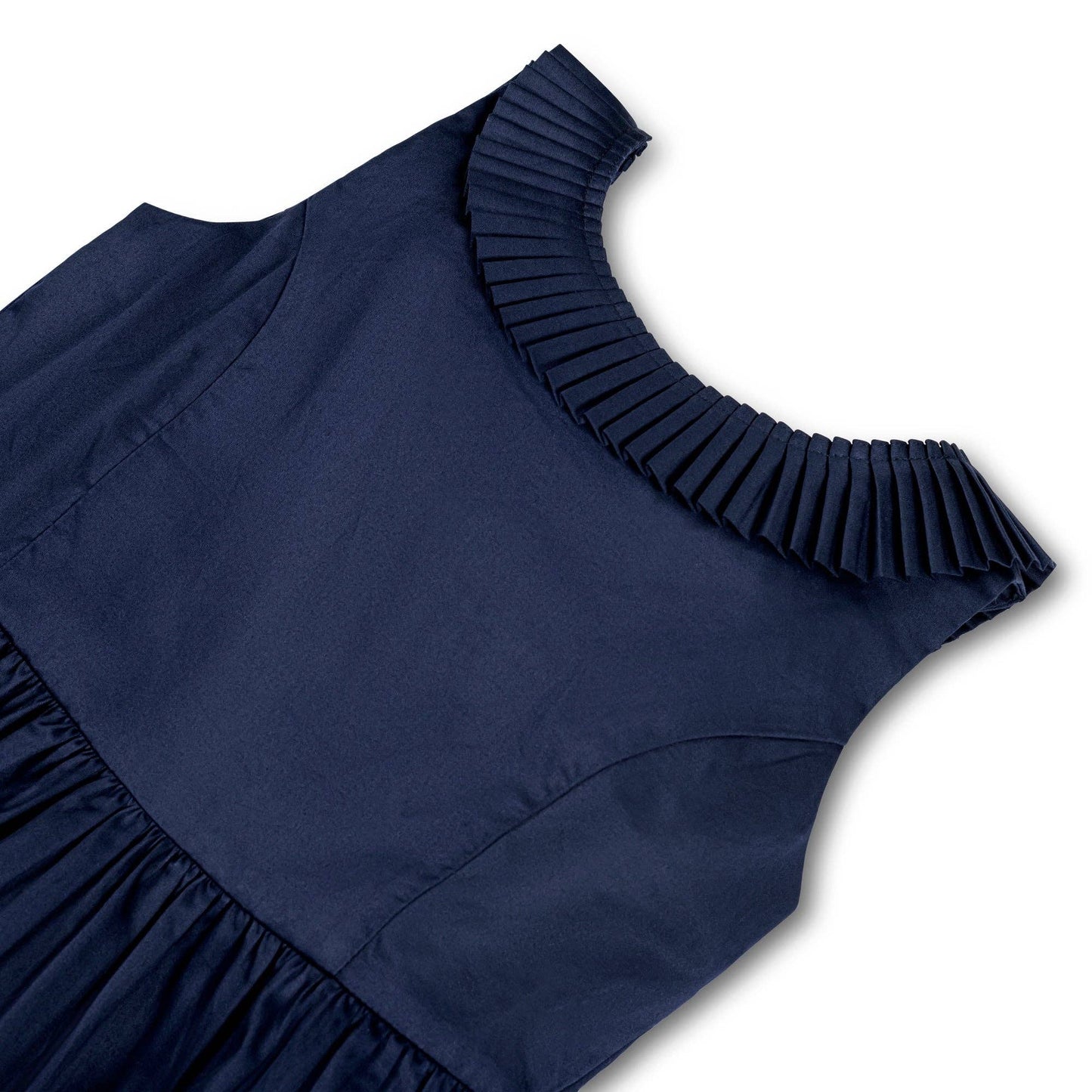 Pleated Collar Party Dress - Made with Organic Cotton