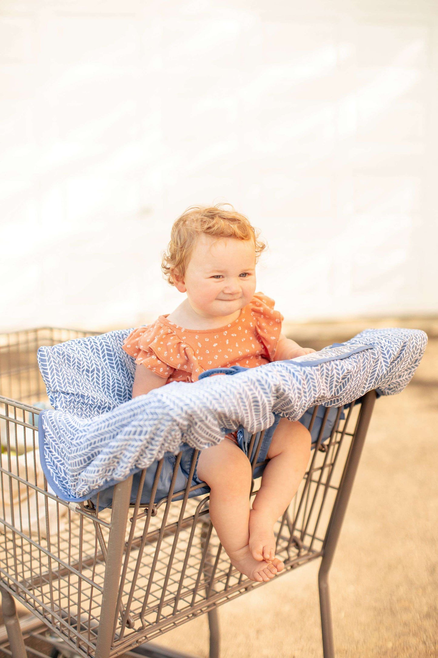 Baby Shopping Cart Cover | Blue Little Arrows Design