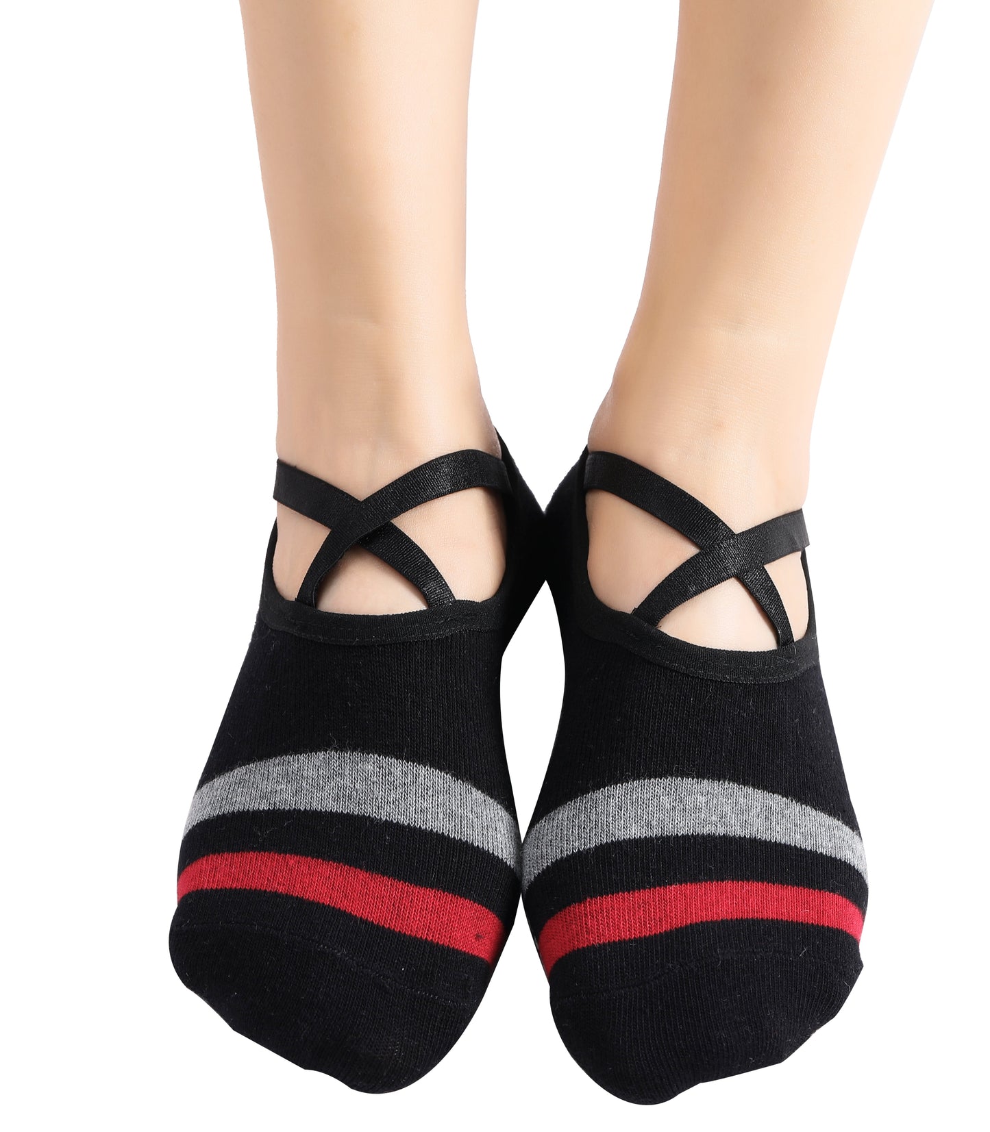 Non-Slip Women's Hospital Socks (Stripes)