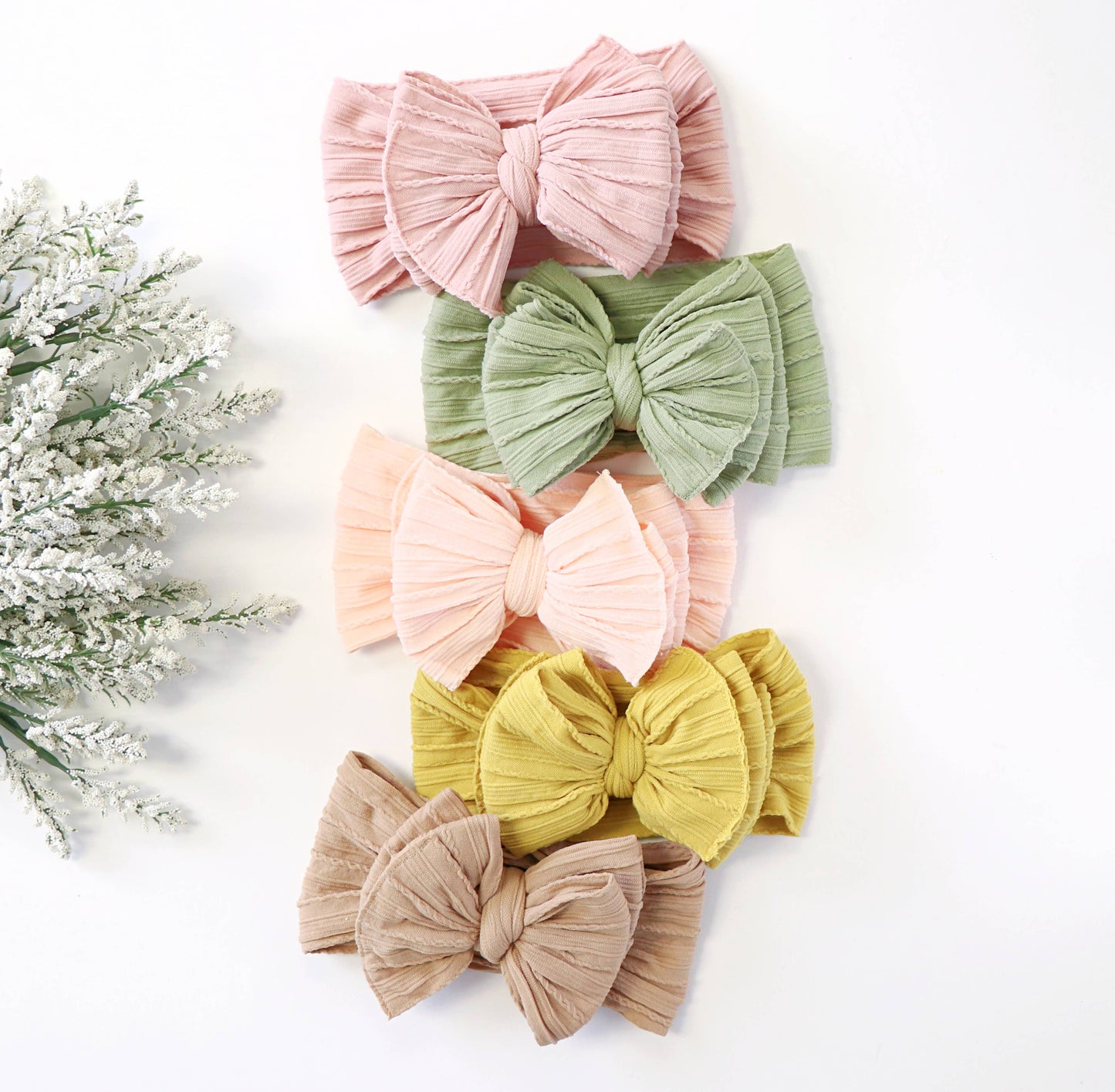 Cable knit Big bow Baby headband