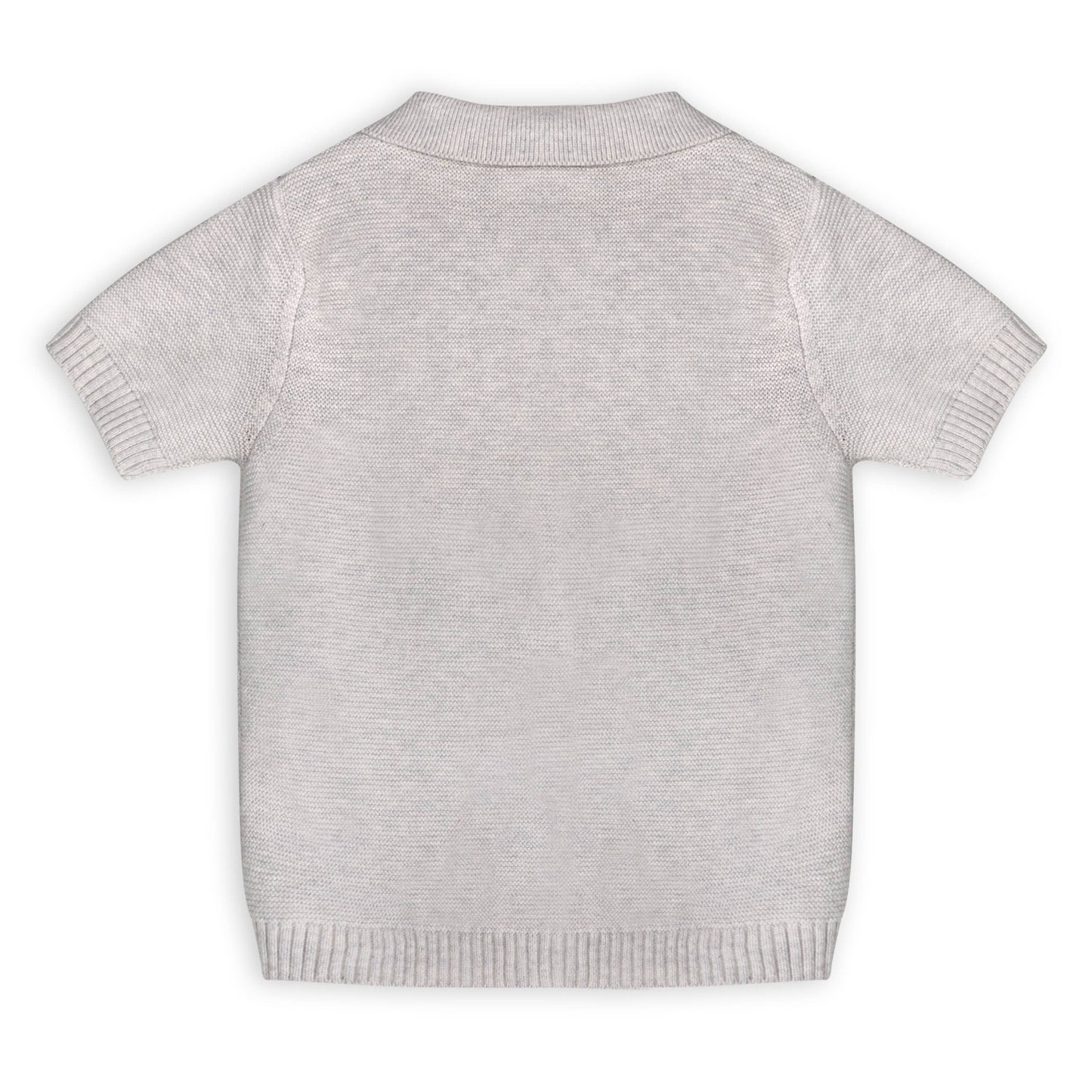 Tennis Collar & Stripe Knit Top & Shorts Set -Organic Cotton